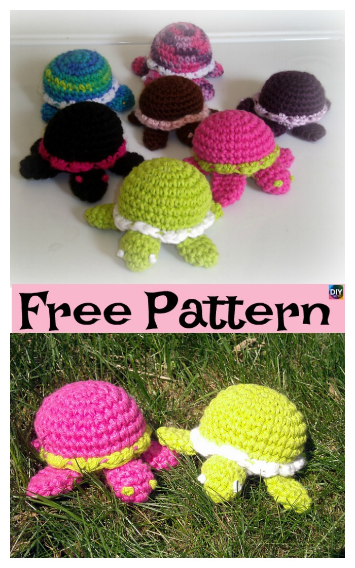 diy4ever- Cute Crochet Turtle Pincushion - Free Pattern