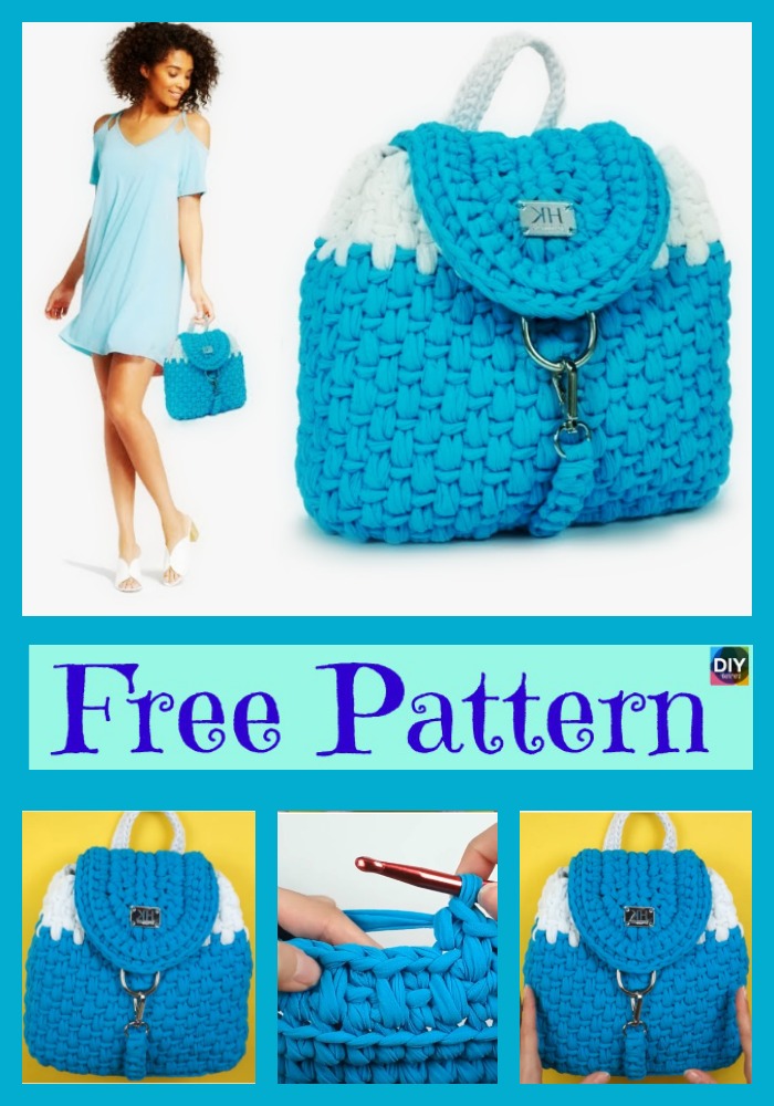 diy4ever- Elegant Crochet Nora Backpack - Free Pattern 