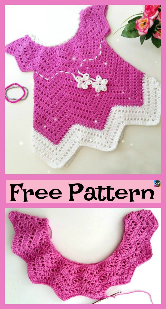 Pretty Crochet Baby Blossom Dress - Free Pattern
