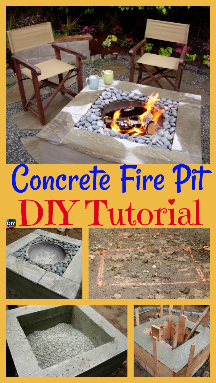 diy4ever- Useful DIY Concrete Fire Pit Tutorial