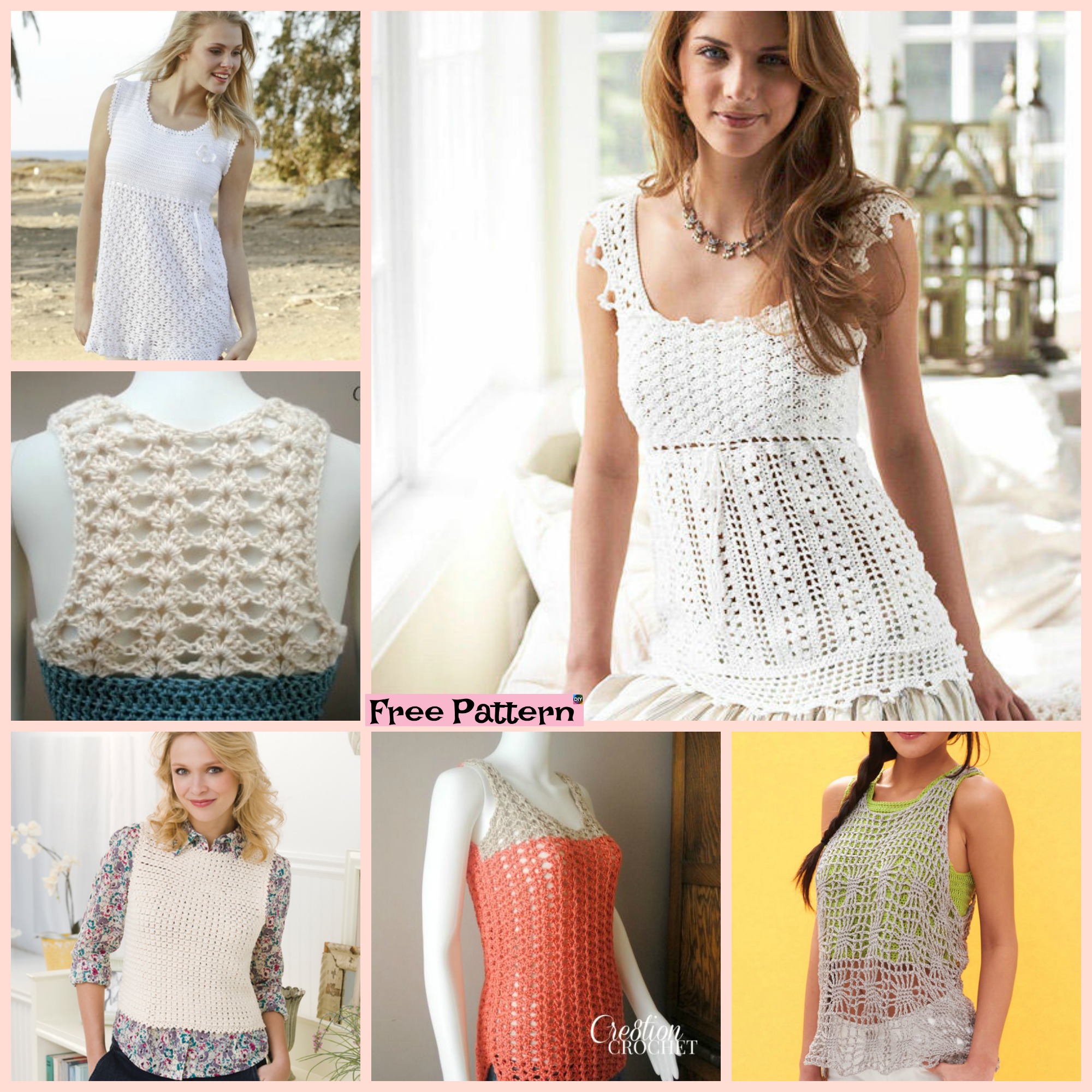 diy4ever-10 Beautiful Crochet Summer Tank Free Patterns 