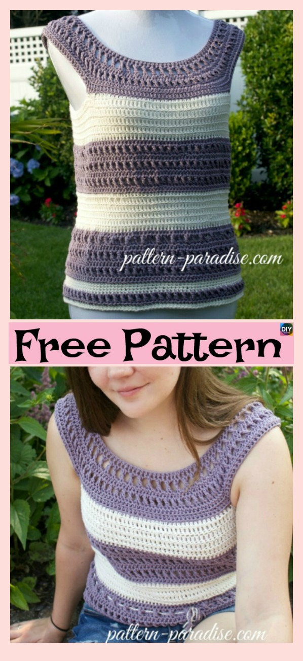 diy4ever-10 Beautiful Crochet Summer Tank Free Patterns