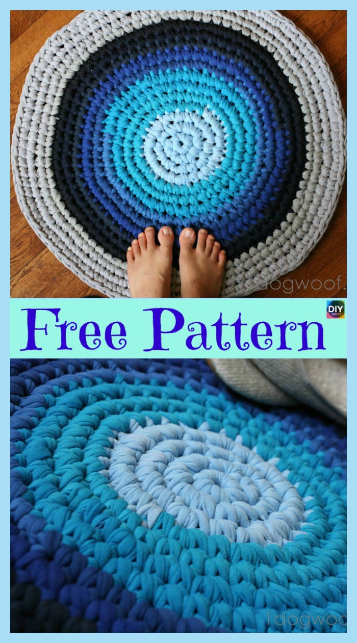 diy4ever-10 Crochet Rug from Shirts Free Patterns 