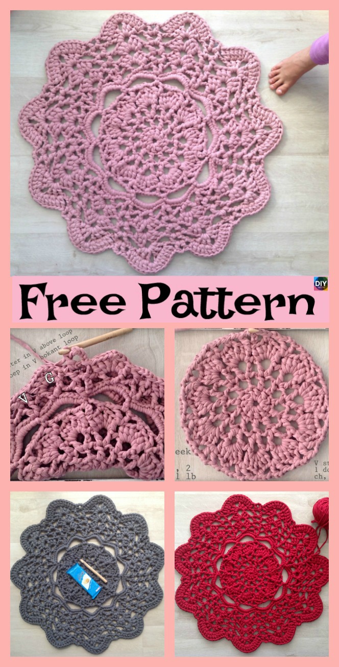 diy4ever-10 Crochet Rug from Shirts Free Patterns 