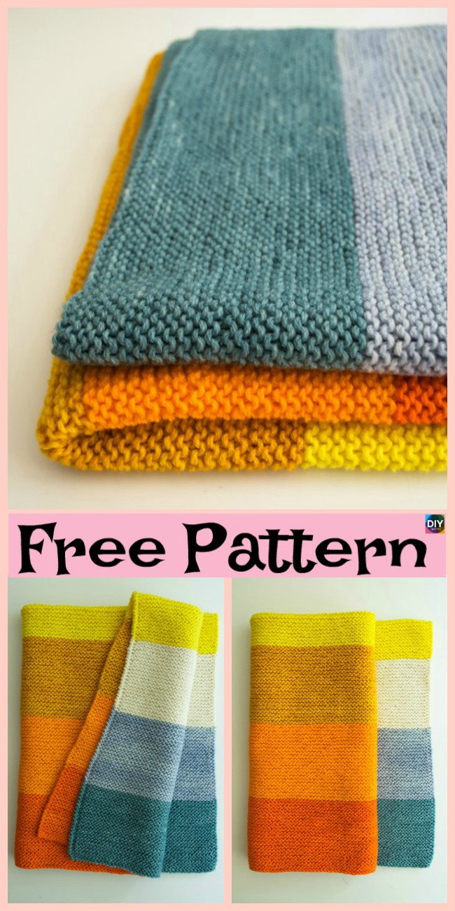 diy4ever- 10 Easiest Knit Baby Blanket Free Patterns