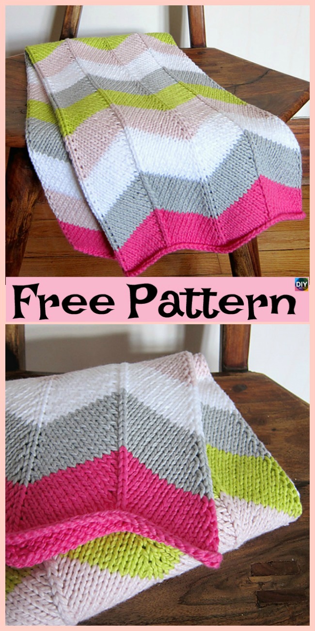 diy4ever- 10 Easiest Knit Baby Blanket Free Patterns