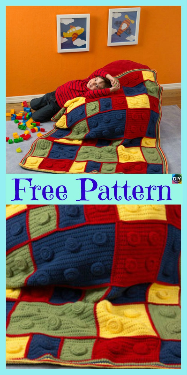 diy4ever-10 Most Adorable Crochet Kids Blanket - Free Patterns 