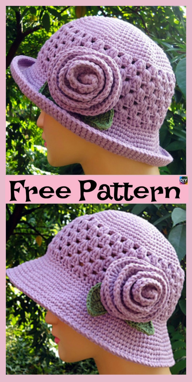 diy4ever-10 Most Beautiful Crochet Sun Hat Free Patterns