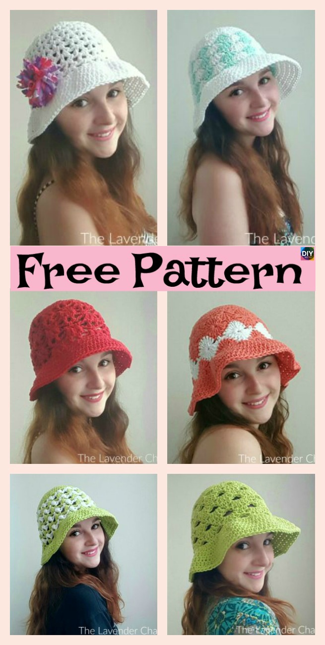 diy4ever-10 Most Beautiful Crochet Sun Hat Free Patterns