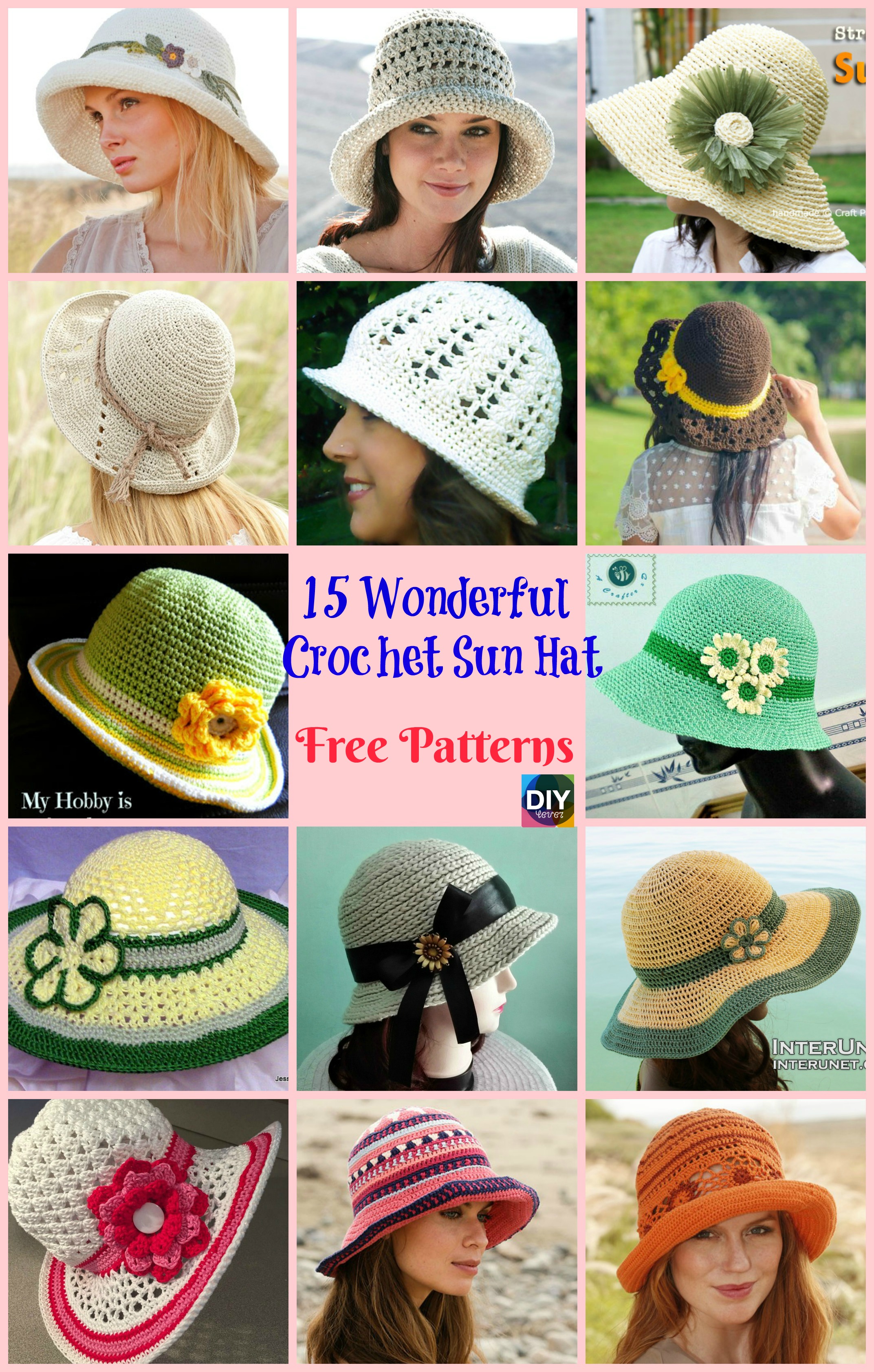 10 Most Beautiful Crochet Sun Hat Free Patterns