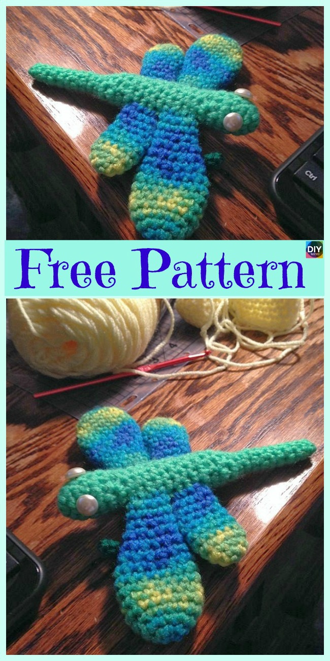diy4ever- 6 Beautiful Crochet Dragonfly Free Patterns 