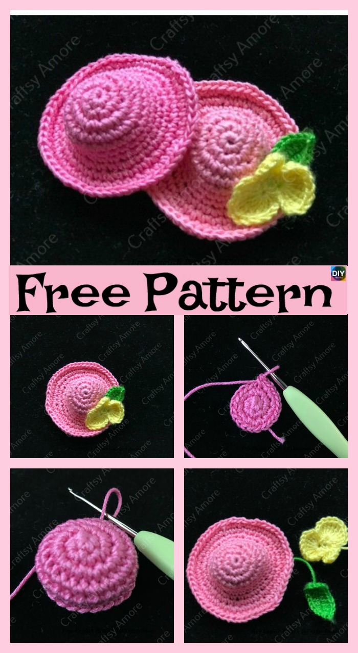 diy4ever-6 Cute Crochet Mini Hat Free Patterns