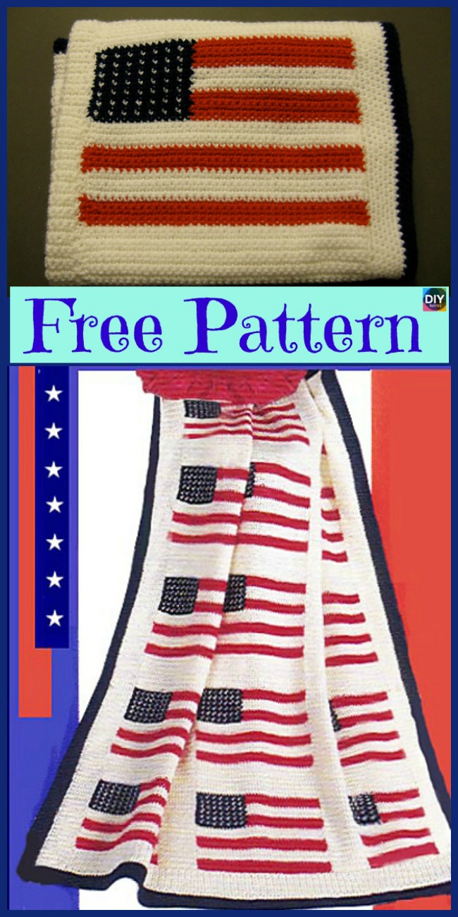 diy4ever-6 Unique Crochet American Afghan Free Patterns 