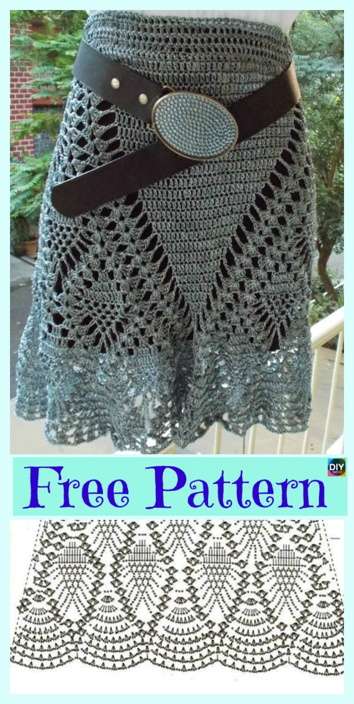 diy4ever-8 Beautiful Crochet Summer Skirt Free Patterns 