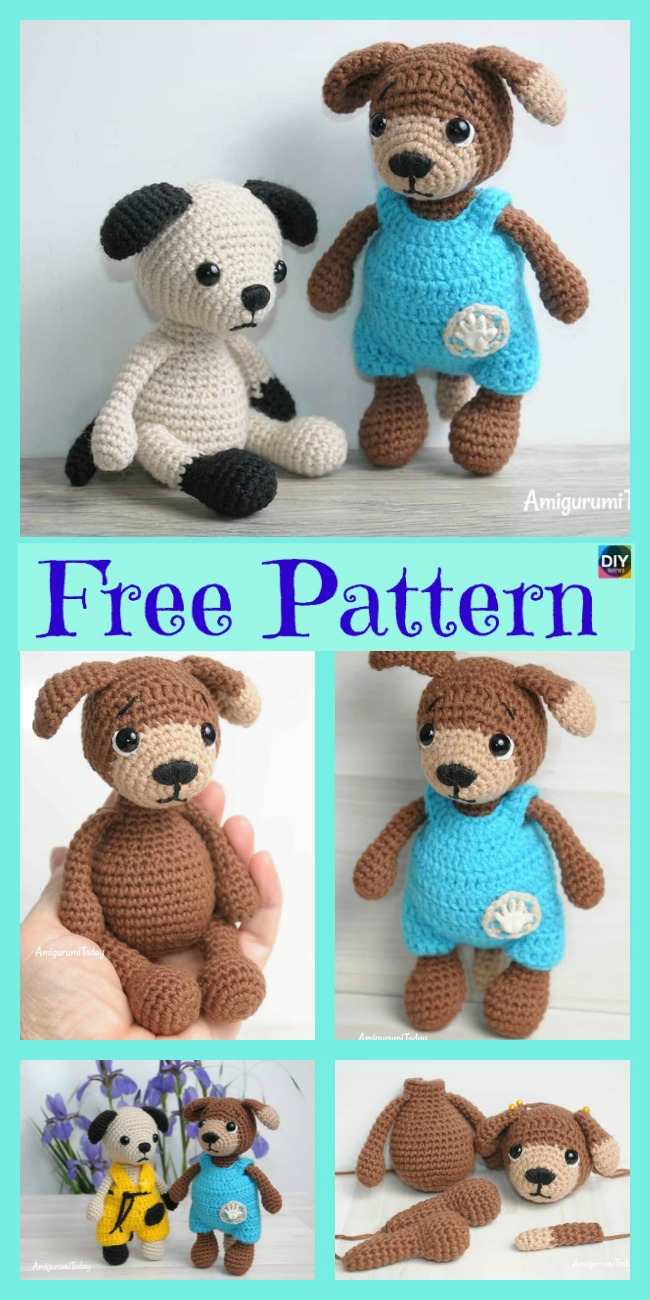 diy4ever- Adorable Crochet Amigurumi Dog - Free Pattern 