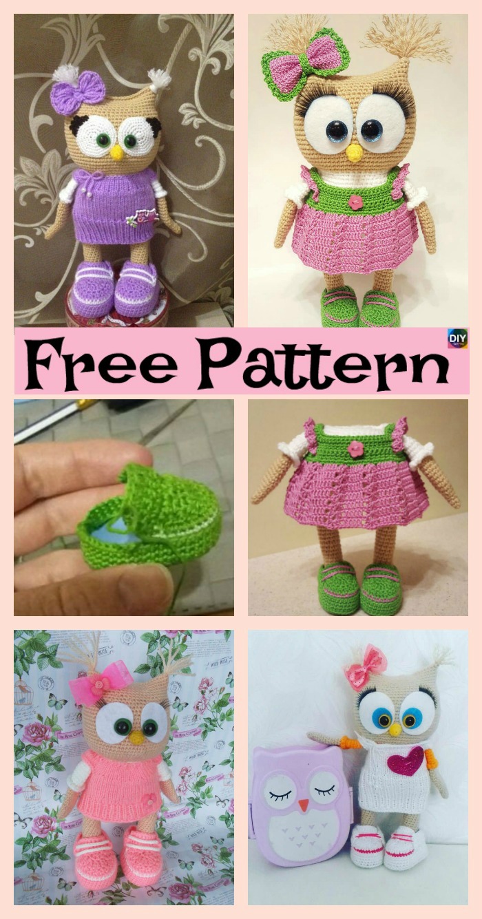 diy4ever- Adorable Crochet Dessed Owl - Free Pattern