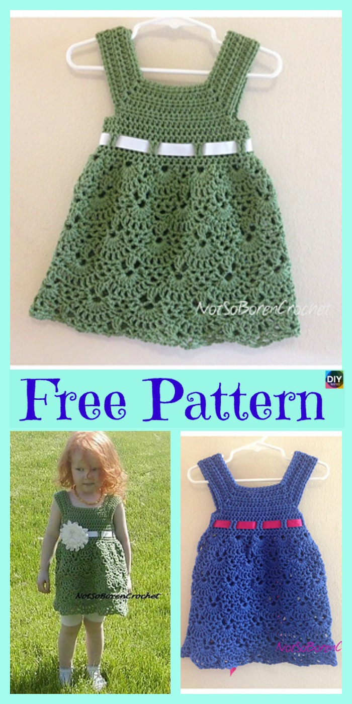 diy4ever-Crochet Lacy Shell  Dress Hat Set - Free Patterns 