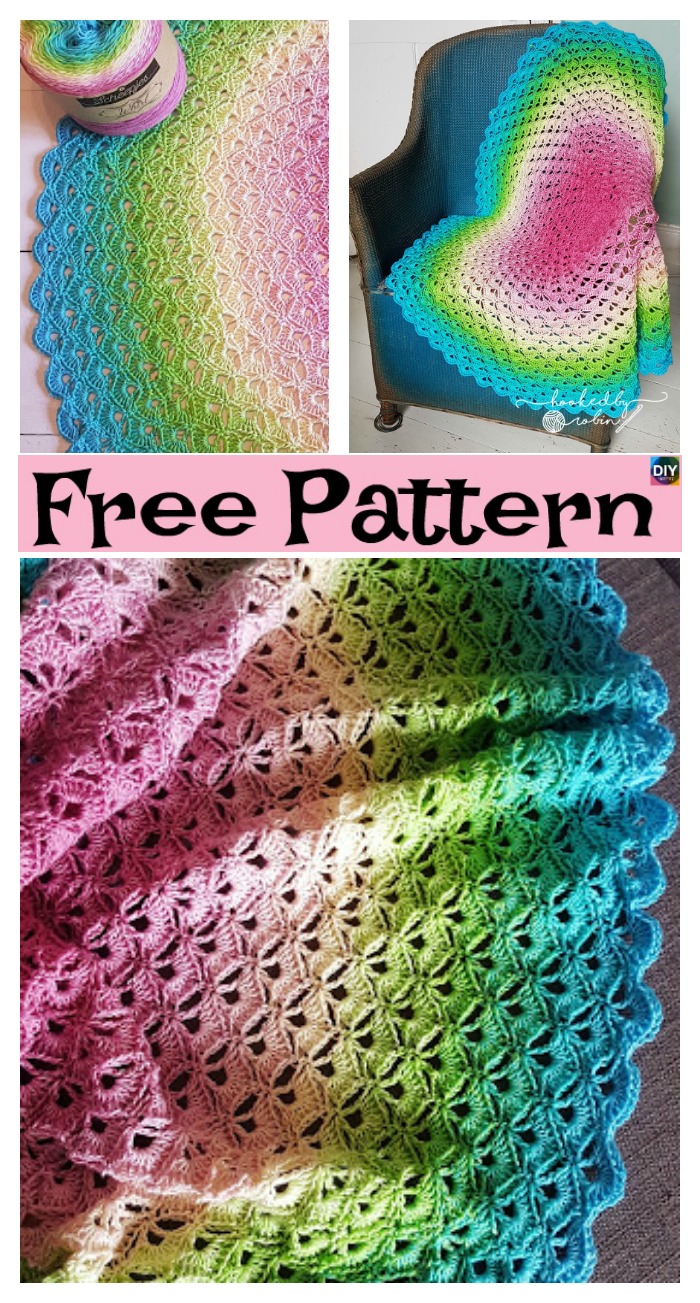 diy4ever- Crochet Lotus Flower Blanket - Free Pattern