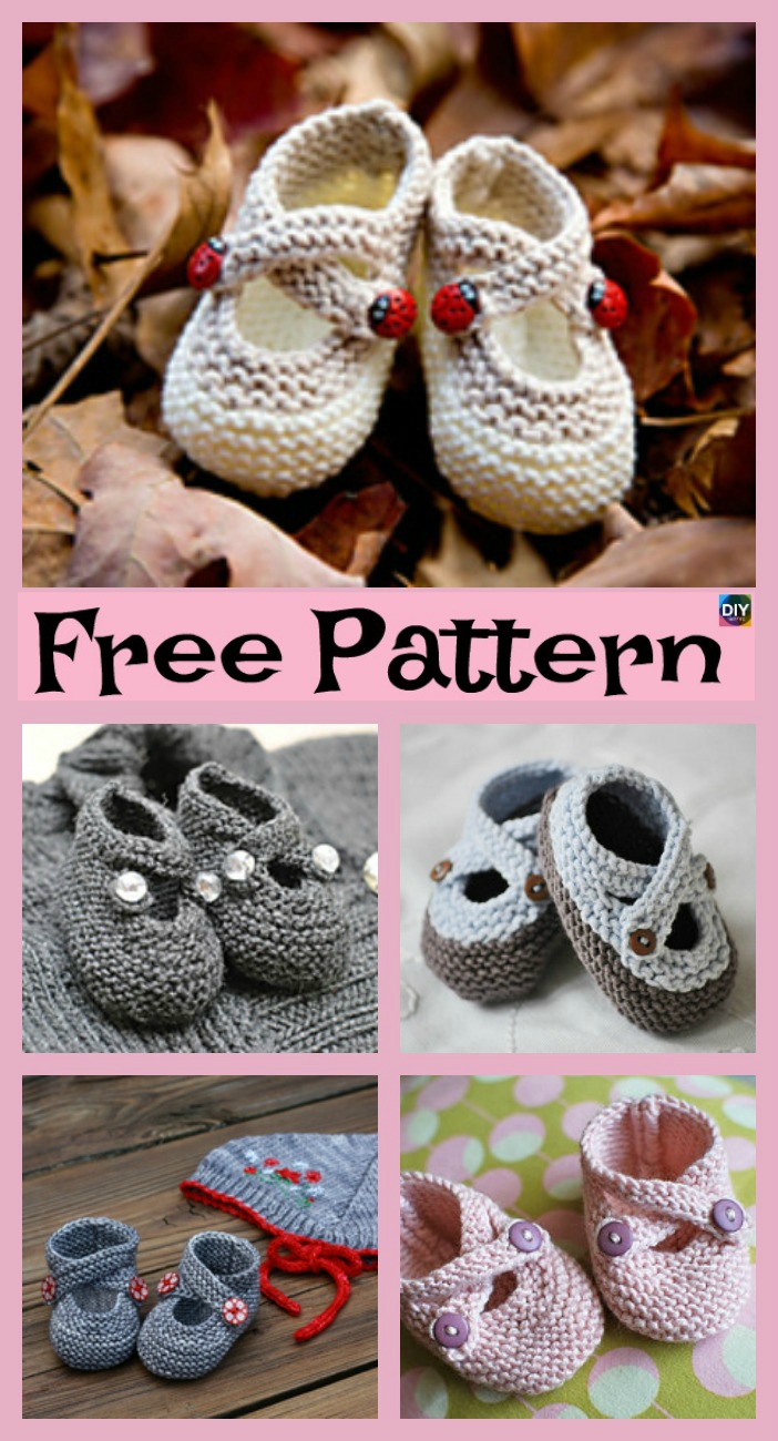 diy4ever-Knitted Adorable Baby Booties - Free Pattern F