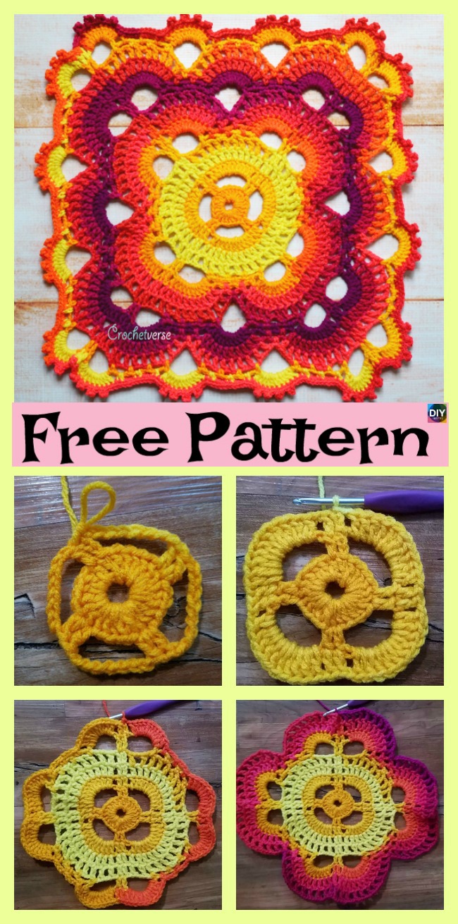 diy4ever-Wonderful Crochet Virus Blanket - Free Pattern