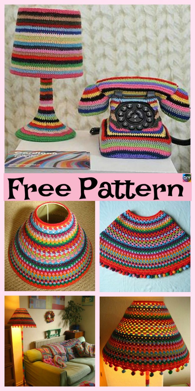 diy4ever-10+ Beautiful Crochet Lampshade - Free Pattern 