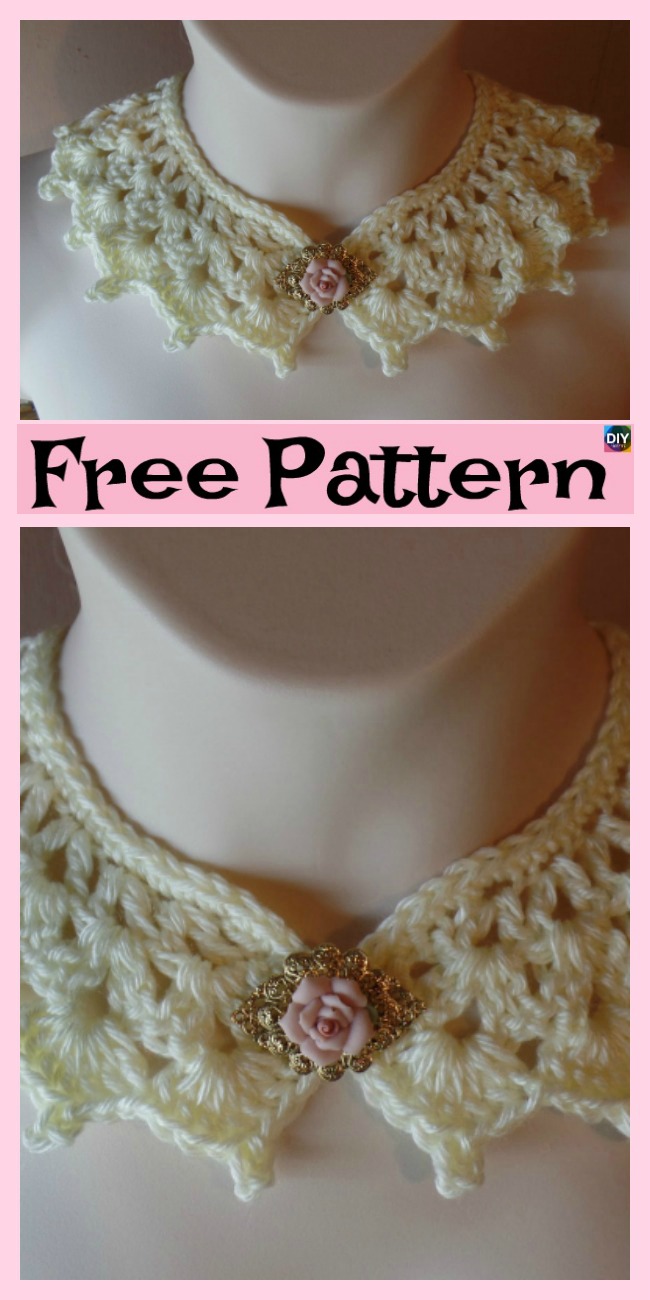 diy4ever-12 Pretty Crochet Simple Collar Free Patterns 