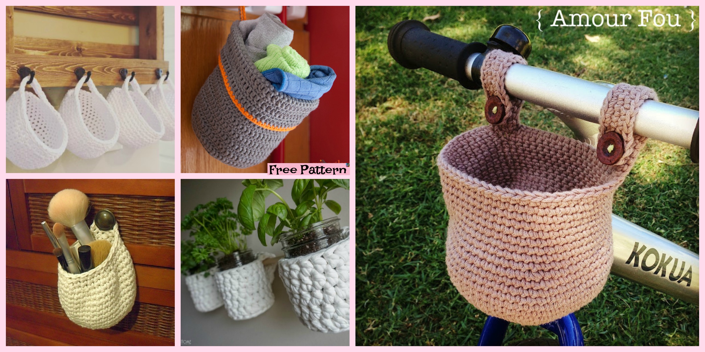 diy4ever- 15 useful Crochet Hanging Basket - Free Patterns