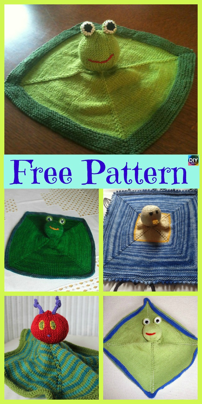 diy4ever- 8 Adorable Knit Animal Lovey Free Patterns 