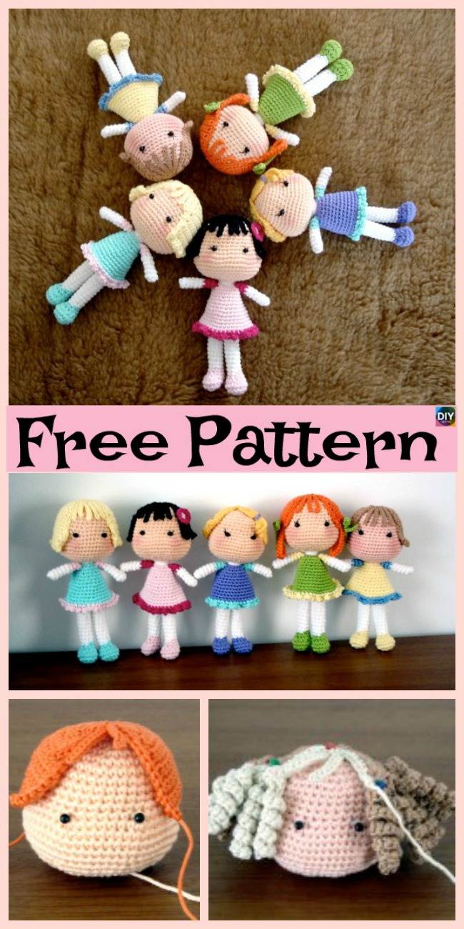 diy4ever-Adorable Crochet Amigurumi Doll - Free Pattern