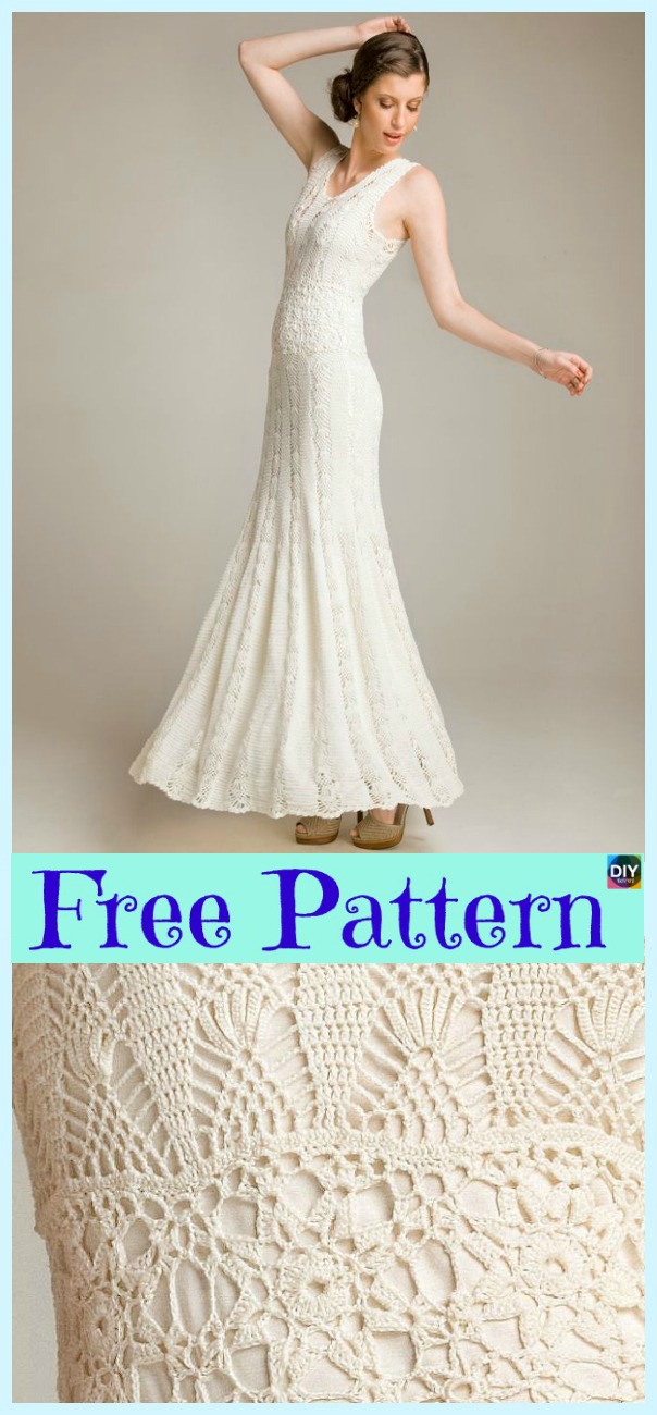 diy4ever-Crochet Flare Dress - Free Patterns 