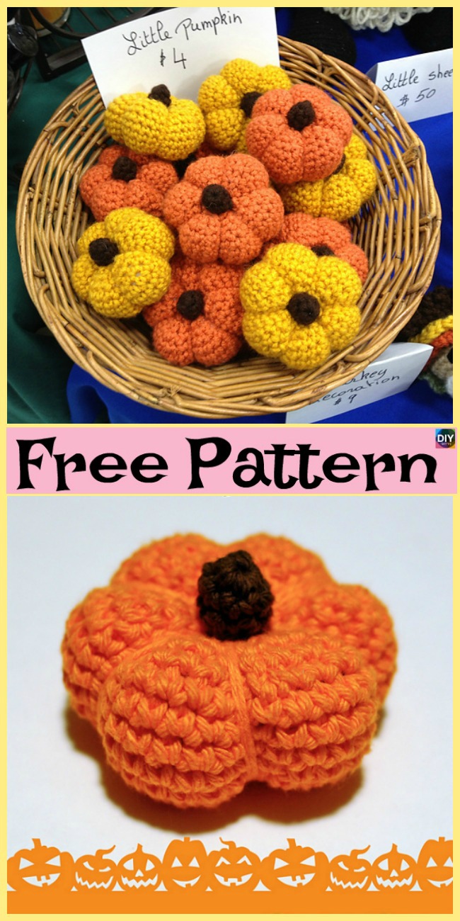 diy4ever-10+ Adorable Crochet Pumpkins - Free Patterns 