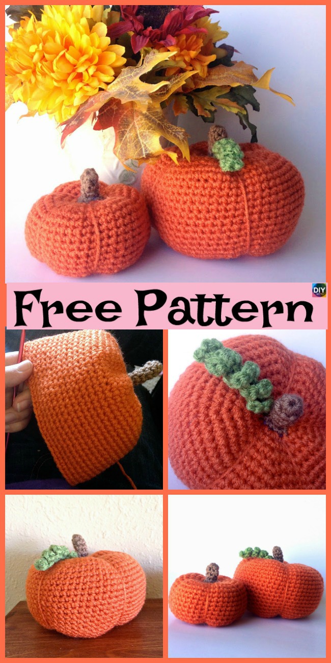 diy4ever-10+ Adorable Crochet Pumpkins - Free Patterns 