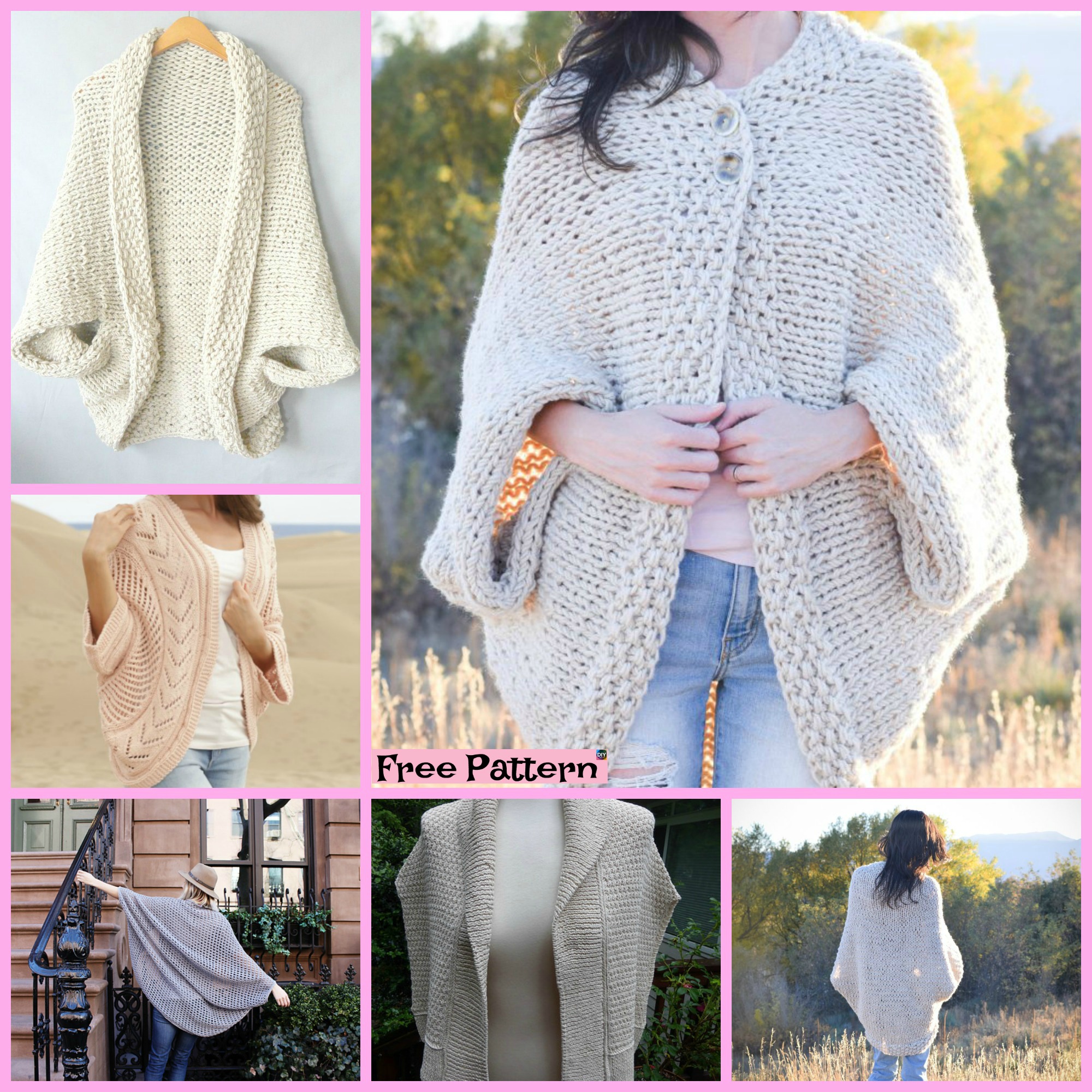 diy4ever-10 Beautiful Knit Blanket Sweater Free Patterns 
