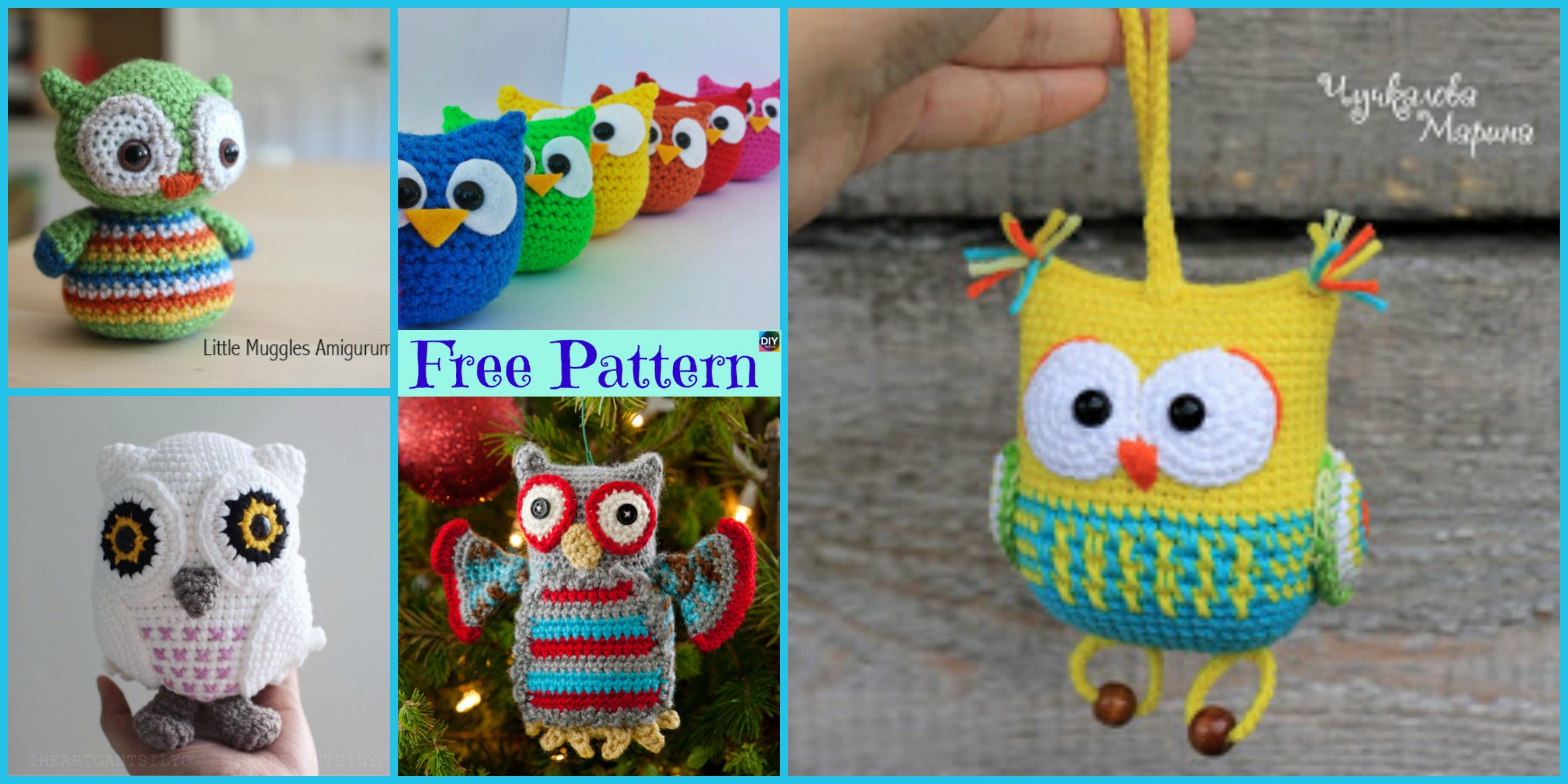 diy4ever-12 Crochet Amigurumi Owl Free Patterns
