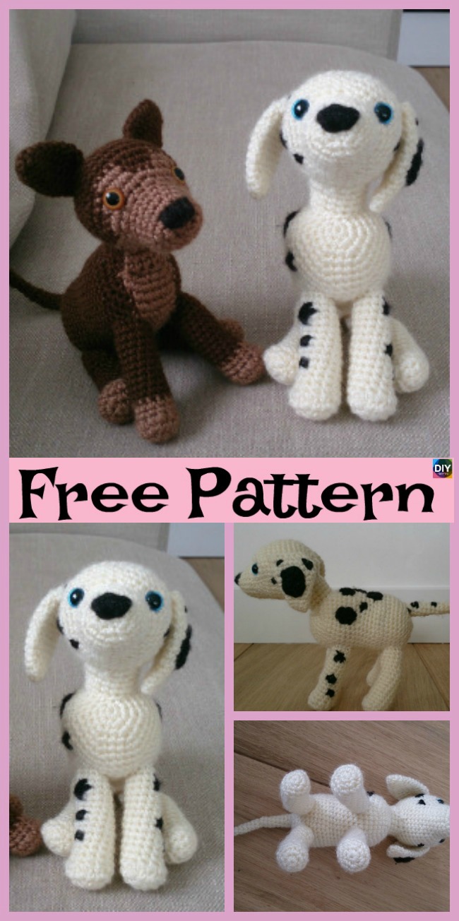 diy4ever-15 Adorable Crochet Puppy Dog Free Patterns 