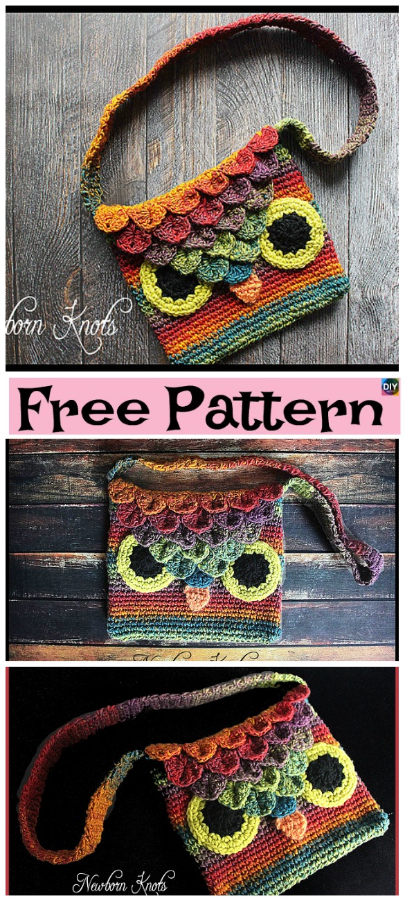 diy4ever-Crochet Owl Bags - Free Patterns
