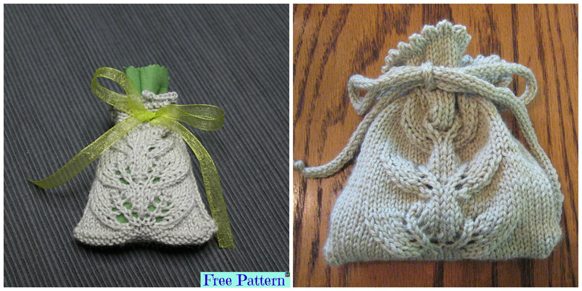 diy4ever- Knit Small Lace Bag - Free Pattern