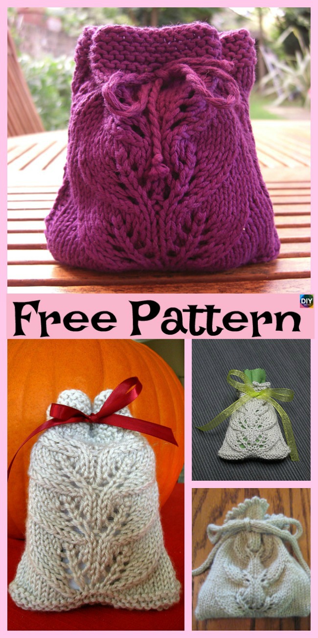 diy4ever- Knit Small Lace Bag - Free Pattern 
