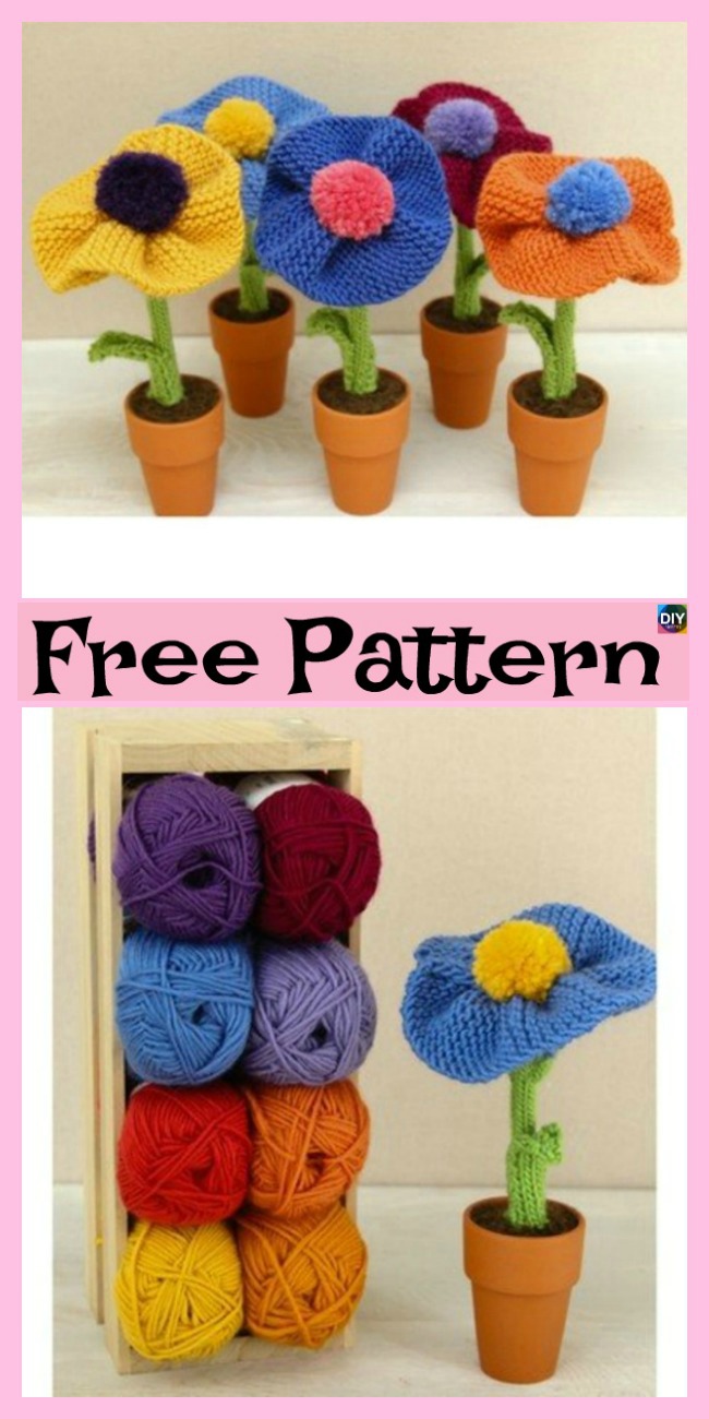diy4ever-Pretty Knit Berkshire Blossoms - Free Pattern