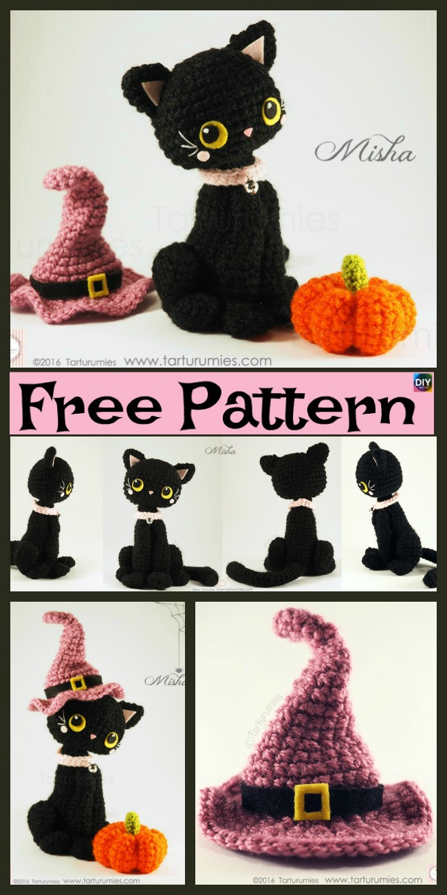 diy4ever-Crochet Amigurumi Black Cat - Free Patterns