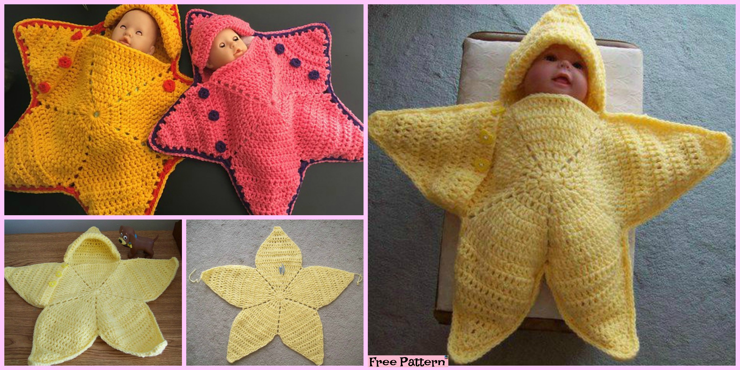 diy4ever- Crochet Baby Star Bunting - Free Pattern