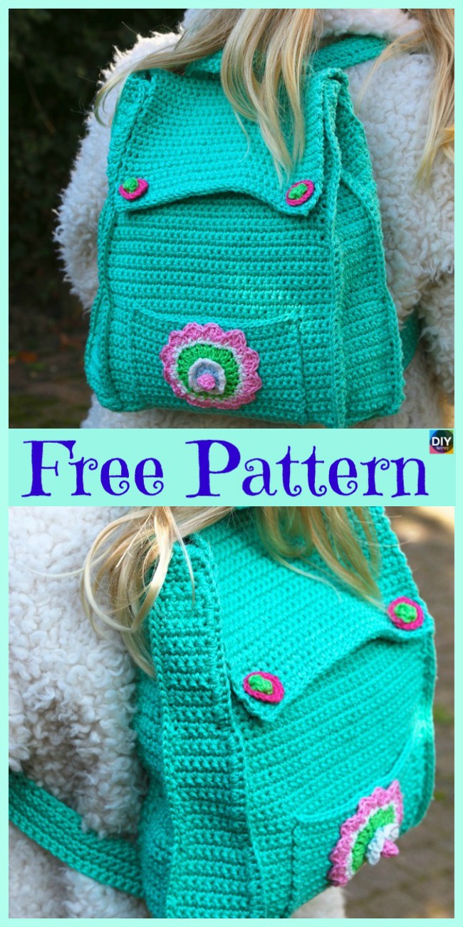 diy4ever-Crochet Kid Backpack - Free Pattern 