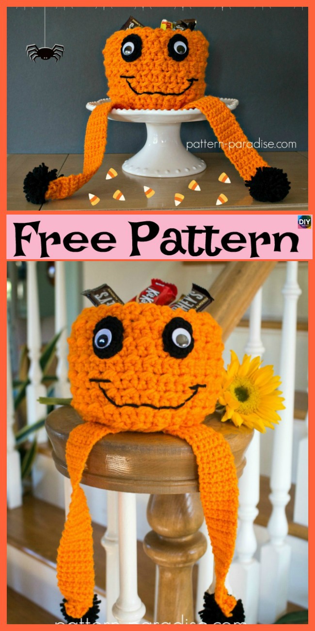 diy4ever- Crochet Pumpkin Treat Bowl - Free Pattern