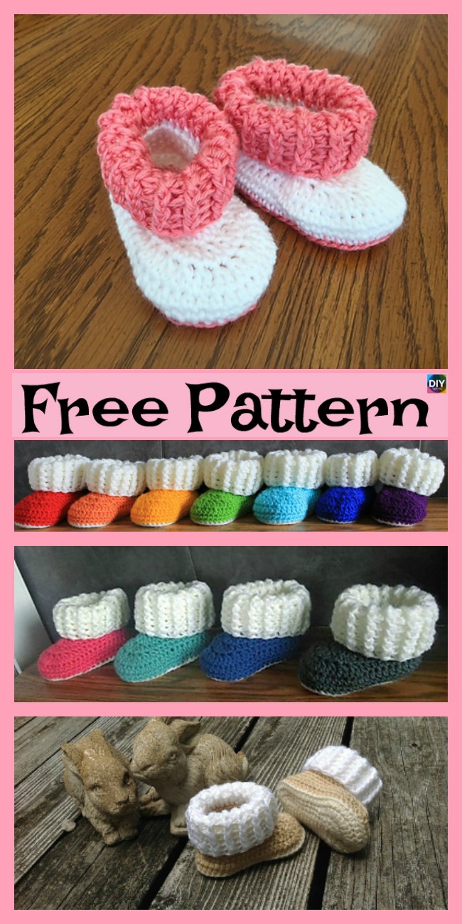 diy4ever-Crochet UGG style Booties - Free Patterns
