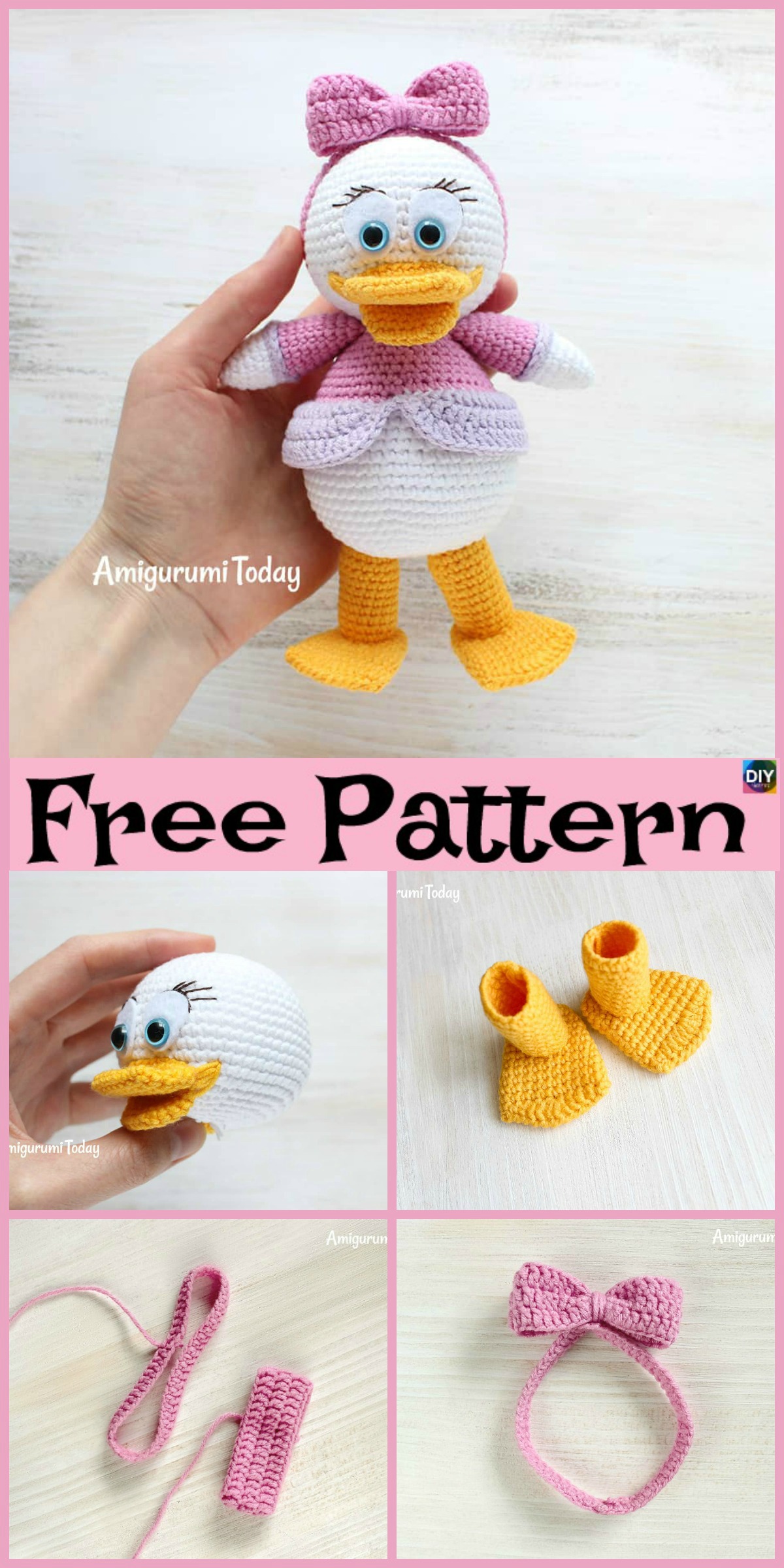 diy4ever-Crochet Webby Duck Amigurumi - Free Pattern