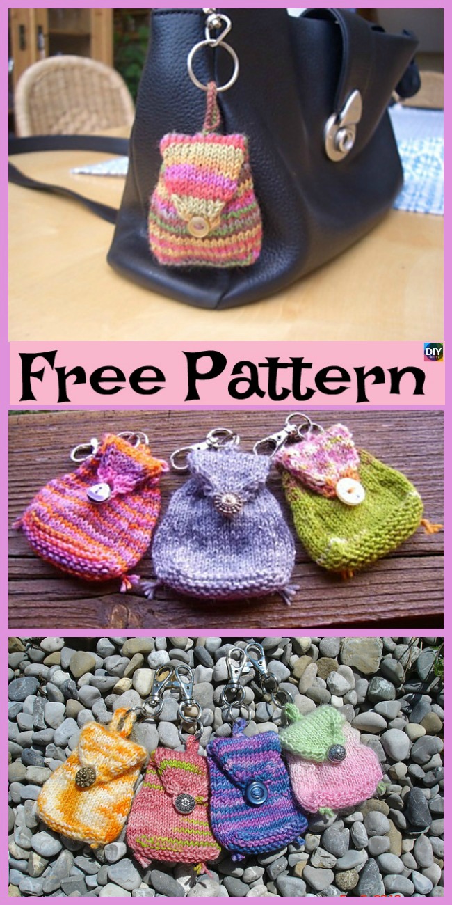  diy4ever-Knit Mini Bag - Free Pattern