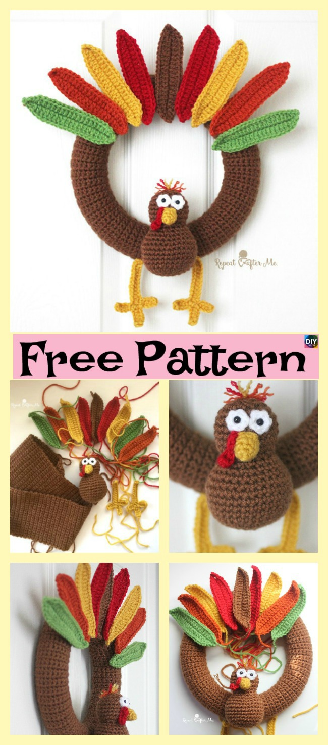diy4ever- 10+ Crochet Amigurumi Turkeys - Free Patterns 