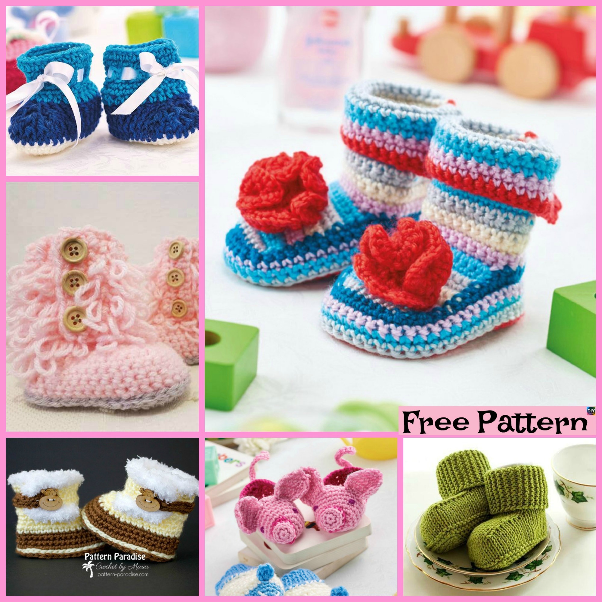  diy4ever-8 Crochet Winter Baby Booties - Free Patterns
