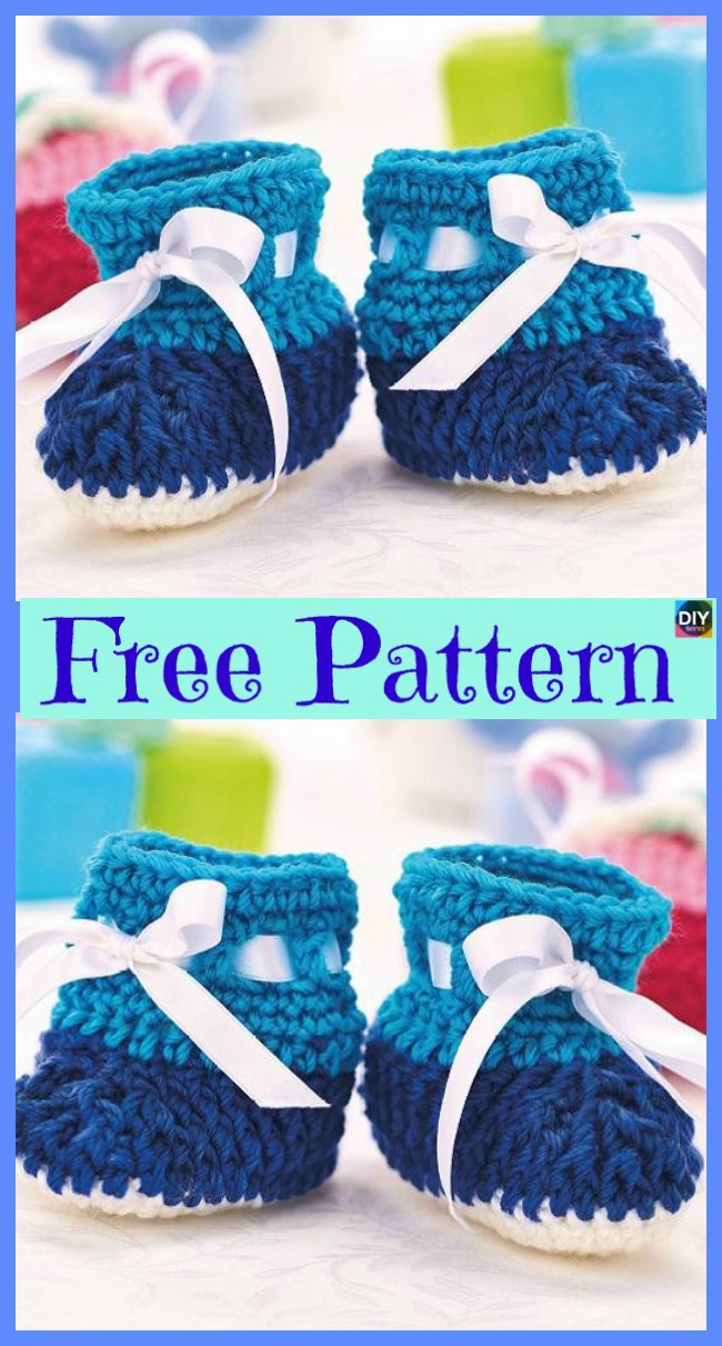 diy4ever-8 Crochet Winter Baby Booties - Free Patterns