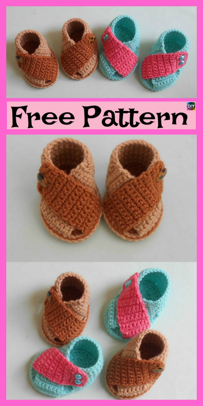 diy4ever-Crochet Baby Stylish Shoes - Free Pattern